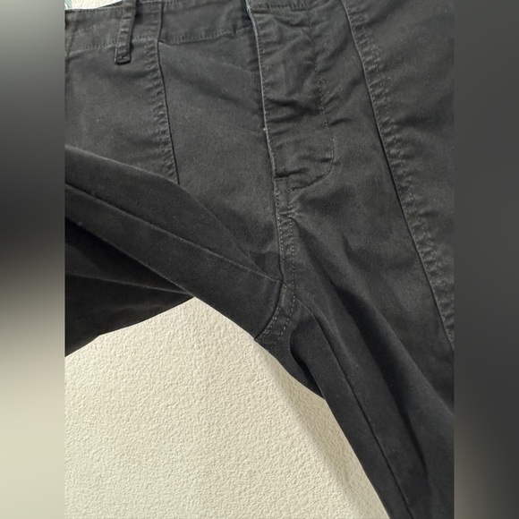 Nili Lotan Cropped Military Carbon Black Cotton Blend Zipper Pants Size 6 - Picture 6 of 16